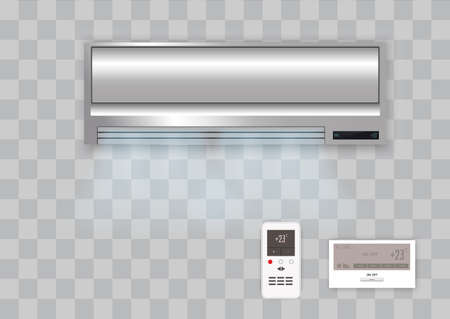 Vector air conditioner with fresh air isolated.のイラスト素材