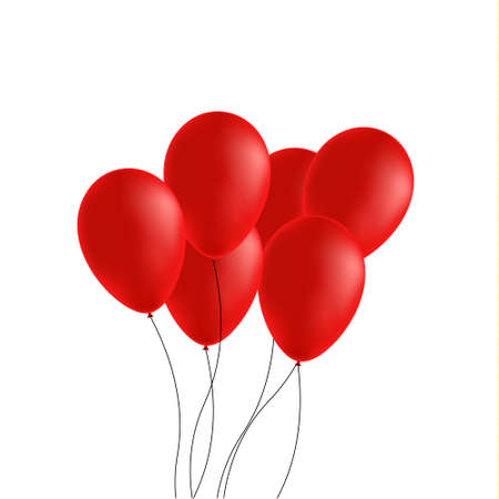 Balloon on a transparent background. Festive rubber ball filled with helium.のイラスト素材