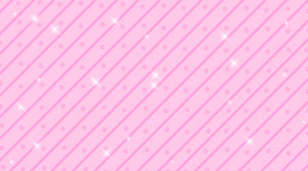 Vector background with hearts and dots. Pink background to decorate the maiden party.のイラスト素材