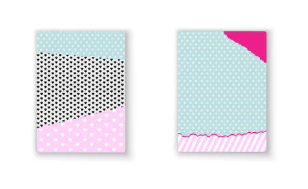 Vector background with hearts and dots. Pink background to decorate the maiden party.のイラスト素材
