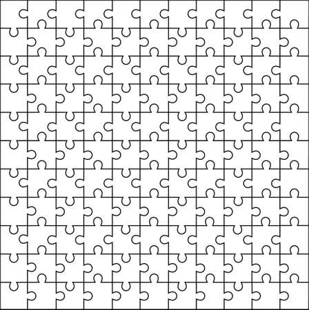 Flat puzzle. a lot of piece flat puzzle presentation. Many step circle business background. Section compare service banner. Vector illustrationのイラスト素材