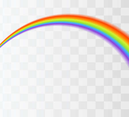 Colorful rainbow icon vector illustration. Weather after the rain symbol.Creative vector illustration of rainbows in different shape isolated on transparent background. Fantasy art design.のイラスト素材