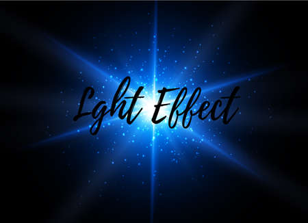 A beautiful glowing light explodes on a black background. Glittering magic dust particles. Bright Star. The transparent shining sun, bright flash. In the center of a bright flash. for advertising.のイラスト素材