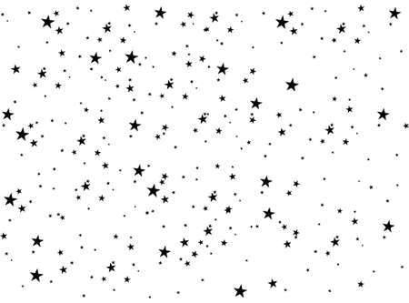 Stars on a white background. Black star shooting with an elegant star.Meteoroid, comet, asteroid, stars.のイラスト素材