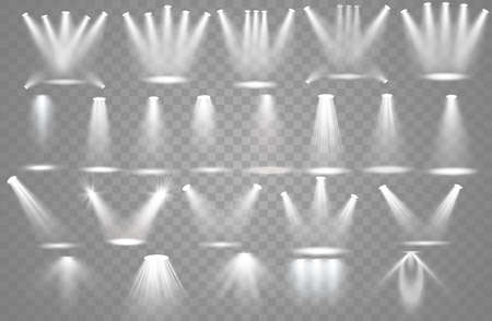 Vector spotlight. Light effect.Abstract special effect element design.のイラスト素材