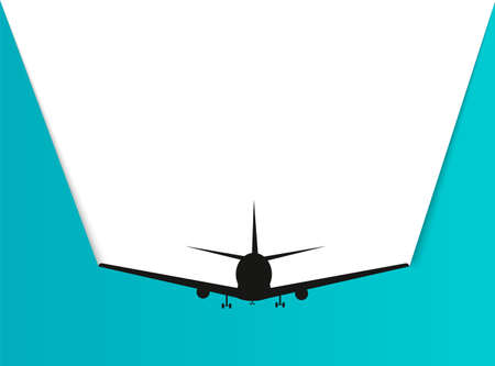 Time to travel. paper style airplane for travel design. vector illustration.のイラスト素材