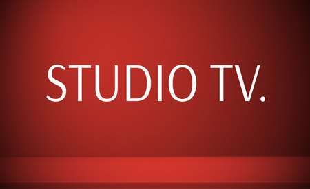 Empty bright color studio table, banner for advertising. Vector illustrationのイラスト素材