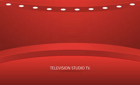 Empty bright color studio table, banner for advertising. Vector illustrationのイラスト素材