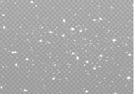 Snow and wind on a transparent background. White gradient decorative element.vector illustration.のイラスト素材