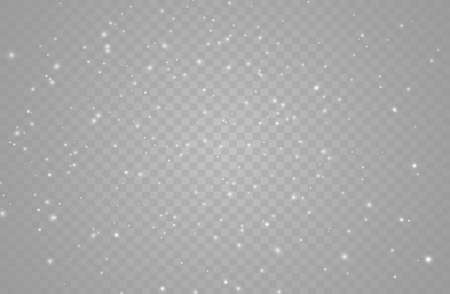 Snow and wind on a transparent background. White gradient decorative element.vector illustration.のイラスト素材