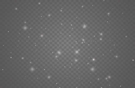 Snow and wind on a transparent background. White gradient decorative element.vector illustration.のイラスト素材