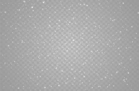 Snow and wind on a transparent background. White gradient decorative element.vector illustration.のイラスト素材