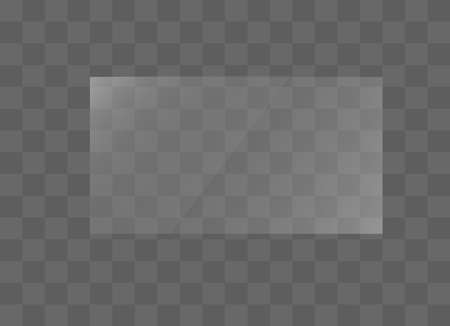 Rectangle texture glass plate, mirror, windows. Light effect for a picture or a mirror. Beautiful realistic reflection. Bathroom and home interior stock vector.のイラスト素材