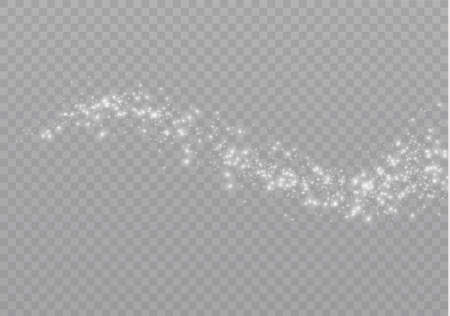 The dust sparks and golden stars shine with special light. Vector sparkles on a transparent background. Christmas light effect. Sparkling magical dust particles interior stock vector.のイラスト素材