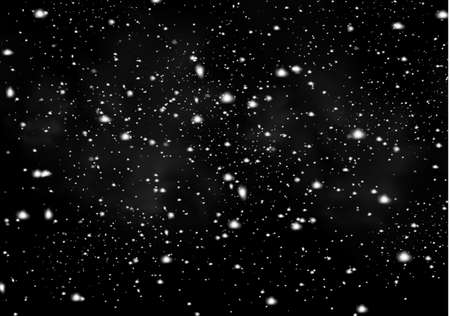 Snow and wind on a transparent background. White gradient decorative element.vector illustration.のイラスト素材