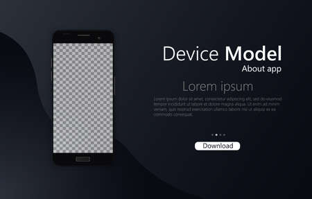 Smartphone blank screen, mock up phone. Template for infographic or presentation user interface design. Template for infographic or presentation user interface design.のイラスト素材