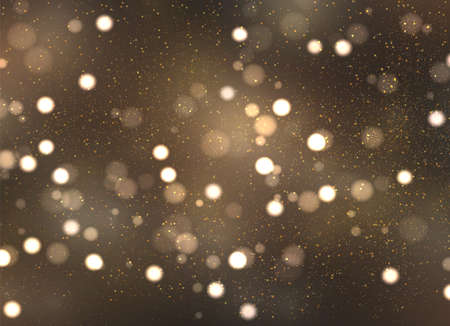 The dust sparks and golden stars shine with special light. Vector sparkles on a transparent background. Christmas light effect. Sparkling magical dust particles.のイラスト素材