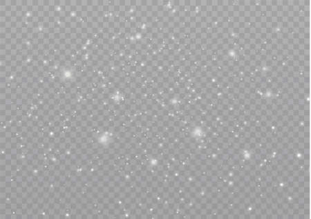 The dust sparks and golden stars shine with special light. Vector sparkles on a transparent background. Christmas light effect. Sparkling magical dust particles.のイラスト素材