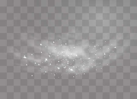 Snow and wind on a transparent background. White gradient decorative element.vector illustration. winter and snow with fog. wind and fog.のイラスト素材