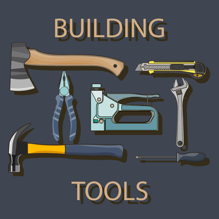 building toolsのイラスト素材