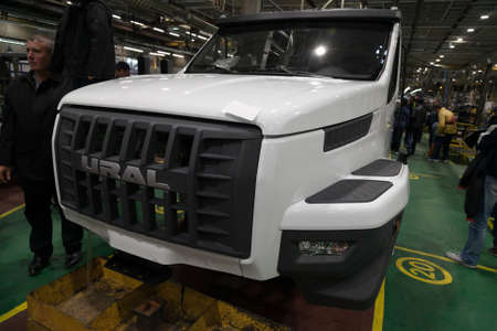 Doors open day at the URAL automobile plant. Russia. Miassのeditorial素材