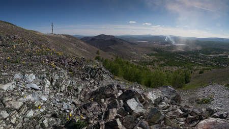The surroundings of the dirtiest city on the planet Karabash.の写真素材