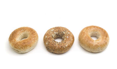 Three bagel which are good for your health の写真素材