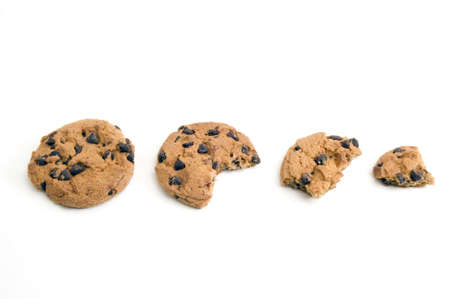 Chocolate chip cookies - from complete to almost gone
