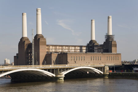 Battersea Power Station - Icon of London, now being convertedのeditorial素材
