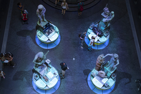 London, United Kingdon - 5 September 2013: Temporary Entrance to the Science Museum while the main...