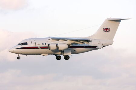 Luqa, Malta March 5, 2011: Royal Air Force British Aerospace BAe-146 CC2 (BAe-146-100 Statesman)...