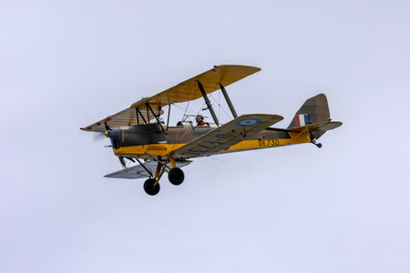 Grand Harbour, Malta - April 24, 2022: Malta Aviation Museum De Havilland DH-82A Tiger Moth (REG:...