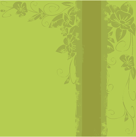 vector grunge background with flowersのイラスト素材