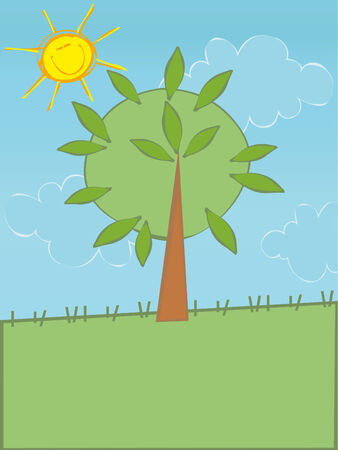 Funny summer  backgroundのイラスト素材