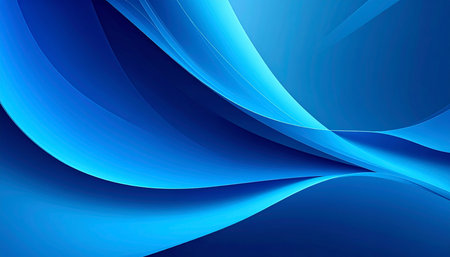 Abstract blue wavy background. Vector illustration. Can be used for wallpaper, web page background, web banners.の素材