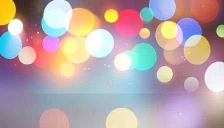Colorful bokeh lights abstract background. Vector Illustration.の素材