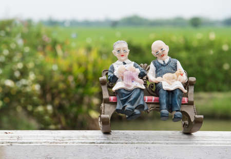 long live love Image of Grandma and Grandpa dollsの写真素材