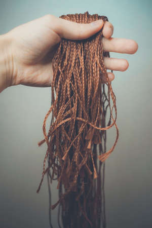 synthetic hair materials for weaving, braiding African braids zizi, Kanekalonの写真素材