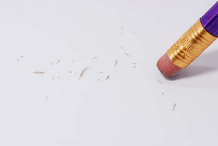 Pencil eraser in actionの写真素材