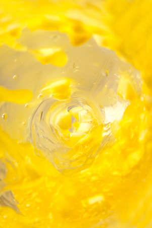 Interior shot of a lemon juice bottleの写真素材