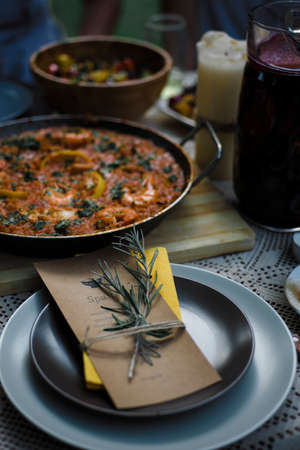 Spanish lunch gatheringの写真素材