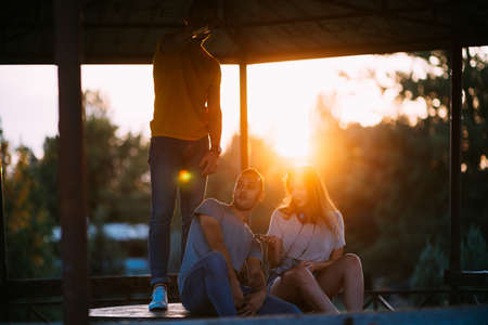 Rebellious acts in the parkの写真素材