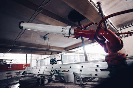 Large cannon that can deliver large volume of water over distance of dozens of meters