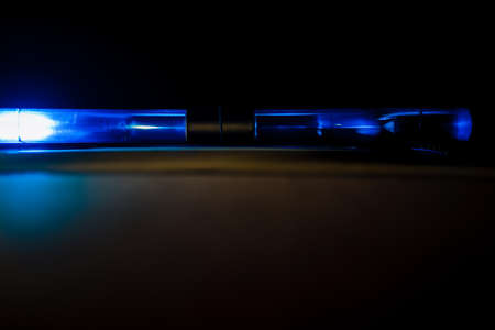 Lights on top of a fire truck for signaling emergency situationの写真素材