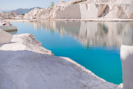Landscape in the mountains of marble rocks