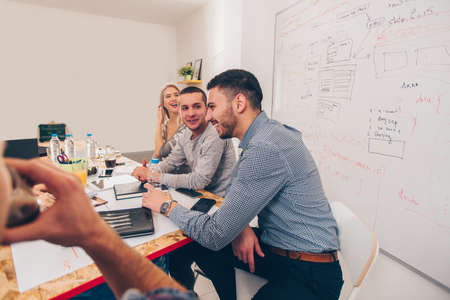 Successful business people are making a plan in the office