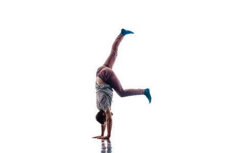 Modern dancer performing an artistic contemporary dance