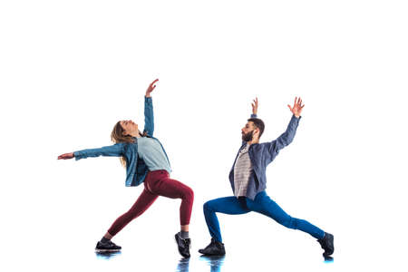 Two friends dancing together