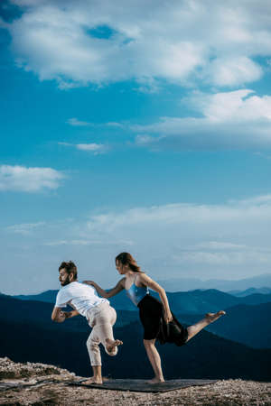 Summer holidays, teenage and dancing concept - couple of teenagers dancing outside
