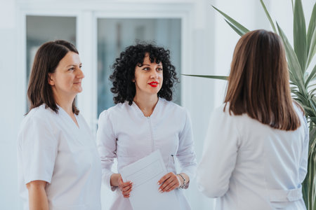 Experienced Medical Professionals Providing Patient Care With Communicationの写真素材